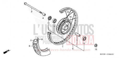 FRONT WHEEL CG125W de 1998